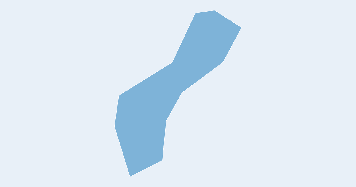 Map of Guam showing all 1 states, provinces and regions