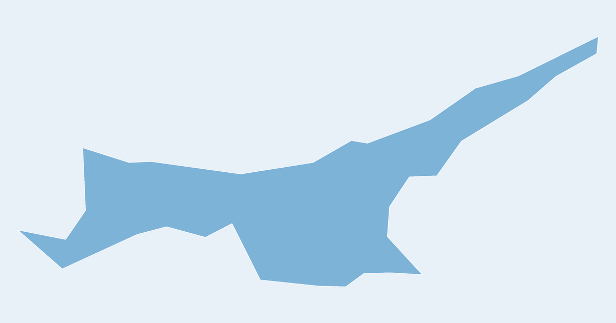 Map of Northern Cyprus showing all 1 states, provinces and regions