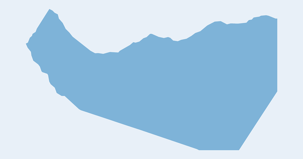 Map of Somaliland showing all 1 states, provinces and regions